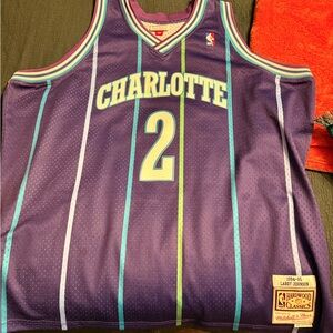 Mitchell & Ness Charlotte Basketball Larry Johnson #2